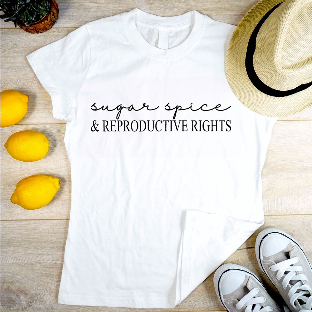 Funny Cute womens short sleeve tee- made to order- pro choice